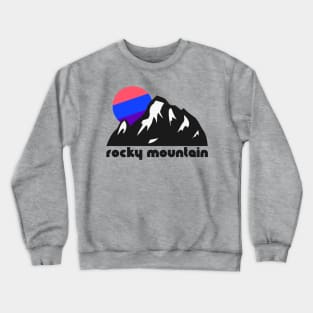 Retro Rocky Mountain ))(( Tourist Souvenir National Park Design Crewneck Sweatshirt